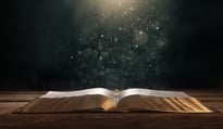 Bible open on a table