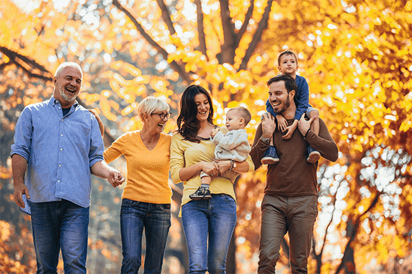 Family with grandparents
